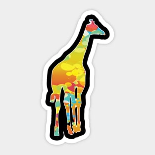 Cool giraffes colorful tshrit Sticker